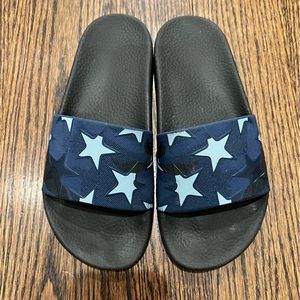 Valentino pool rubber slides blue stars